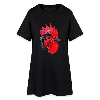 have you seen this chicken cool Rooster - Women’s T-Shirt Dress - black - Front