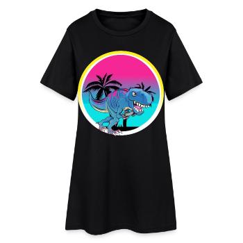 Gamer Gaming T Rex - Robe T-shirt Femme - noir - Devant