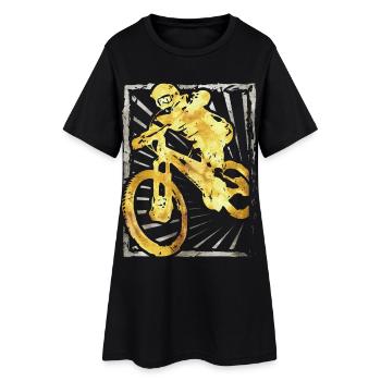VTT | Vélo de montagne | VTT | VTT - Robe T-shirt Femme - noir - Devant