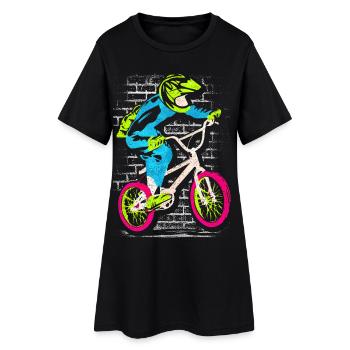 Vélo BMX | BMX coloré - BMX Rider - Robe T-shirt Femme - noir - Devant