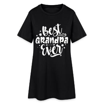 Best Grandpa Ever - Frauen T-Shirt-Kleid - Schwarz - Vorne