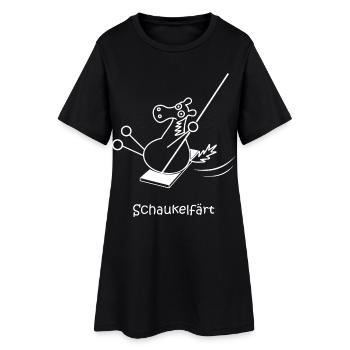 Schaukelfärt, färt, Schaukel, schaukeln, Pferd - Frauen T-Shirt-Kleid - Schwarz - Vorne