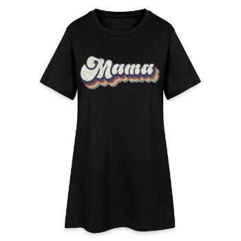 Maman rétro vintage - Robe T-shirt Femme - noir - Devant