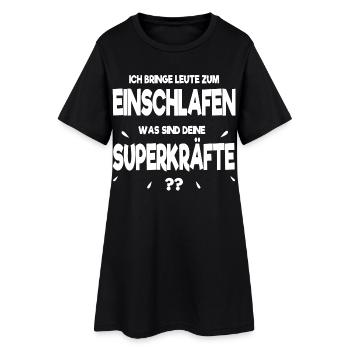 Anästhesie Anästhesist Superkräfte Geschenk lustig - Frauen T-Shirt-Kleid - Schwarz - Vorne