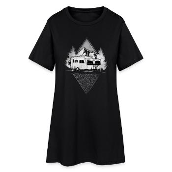 camping - Robe T-shirt Femme - noir - Devant