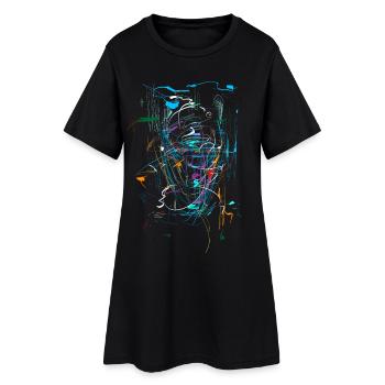Scifi Contexte - RÉSUMÉ - Robe T-shirt Femme - noir - Devant