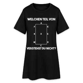 Reiten Reitlehrerin lustiger Spruch zu Bahnpunkten - Frauen T-Shirt-Kleid - Schwarz - Vorne