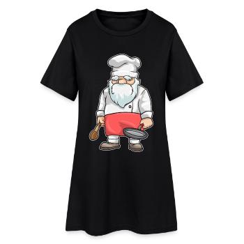 Koch Koch Pfanne Kochen - Frauen T-Shirt-Kleid - Schwarz - Vorne