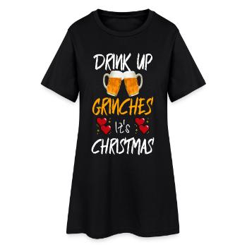 Drôle de Noël drôle noël Joyeux Noël Noël - Robe T-shirt Femme - noir - Devant