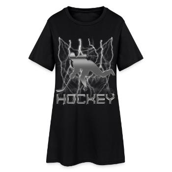Hockey sur glace - Robe T-shirt Femme - noir - Devant