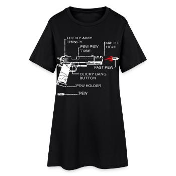 Club de tir - Robe T-shirt Femme - noir - Devant