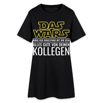 Das Wars Rentner Abschied Kollege Ruhestand Rente - Frauen T-Shirt-Kleid - Schwarz - Vorne