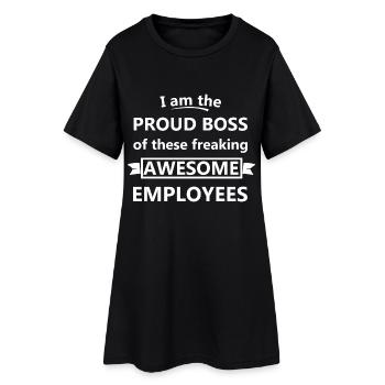 patron - Robe T-shirt Femme - noir - Devant