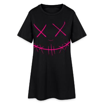 Visage - Robe T-shirt Femme - noir - Devant