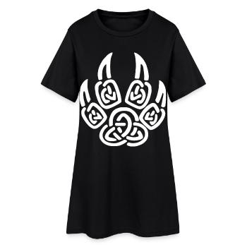 Griffes blanches de loup viking - Robe T-shirt Femme - noir - Devant