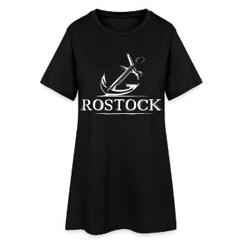 rostock see anker geschenk idee symbol icon logo - Frauen T-Shirt-Kleid - Schwarz - Vorne