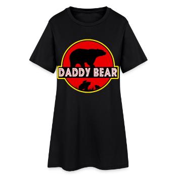 papa ours - Robe T-shirt Femme - noir - Devant