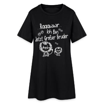 Raaawwr Ich Bin Jetzt Großer Bruder - Frauen T-Shirt-Kleid - Schwarz - Vorne