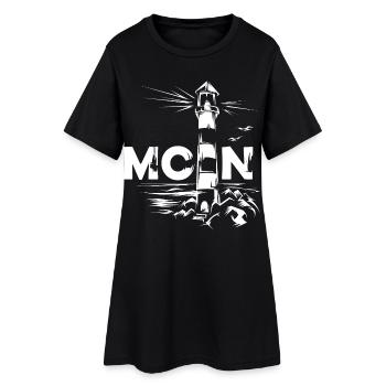 Moin Symbole du phare de la mer Baltique Mer du Nord - Robe T-shirt Femme - noir - Devant