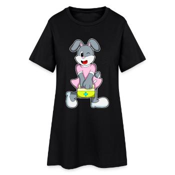 Häschen Krankenschwester Erste-Hilfe-Kasten - Frauen T-Shirt-Kleid - Schwarz - Vorne
