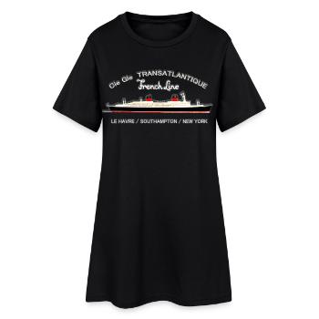 PAQUEBOT FRANCE - Women’s T-Shirt Dress - black - Front