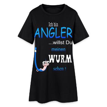 Lustige Angler Spruch - Frauen T-Shirt-Kleid - Schwarz - Vorne