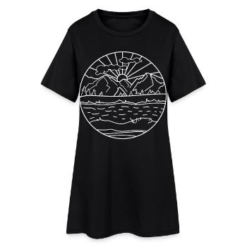 Symbole des montagnes - Robe T-shirt Femme - noir - Devant