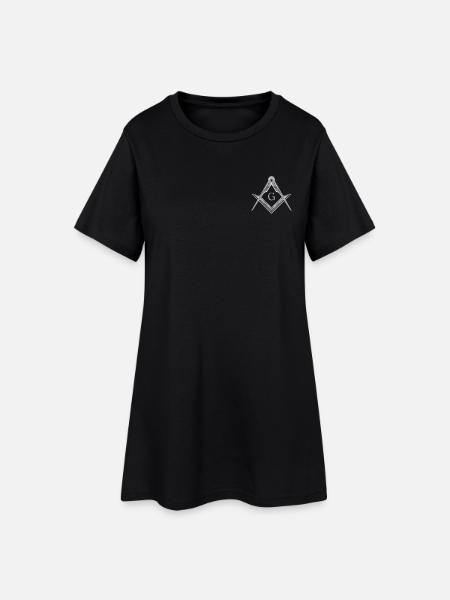 Symbole maçonniste Angle & Cercle Franc-maçonnerie - Robe T-shirt Femme - noir