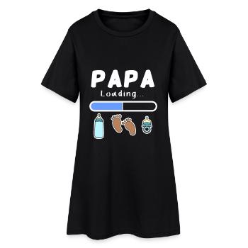 expectant father - dad is loaded - Women’s T-Shirt Dress - black - Front
