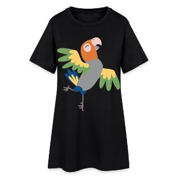 Perroquet - Robe T-shirt Femme - noir - Devant