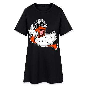 Canard frais avec lunettes de soleil - Robe T-shirt Femme - noir - Devant