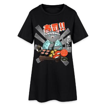 Sushi Cat Chef - Robe T-shirt Femme - noir - Devant