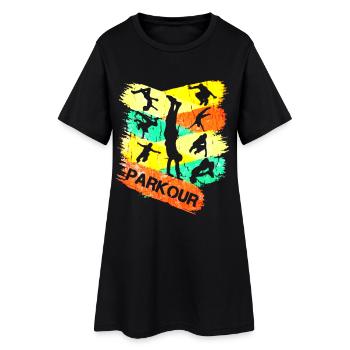 Idée de cadeau pour le Parkour Freerunning - Robe T-shirt Femme - noir - Devant