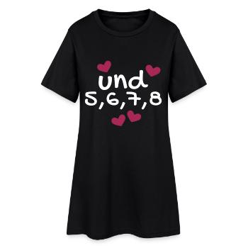 Tanzen Tanz Tanzkurs Rhythmus - Frauen T-Shirt-Kleid - Schwarz - Vorne