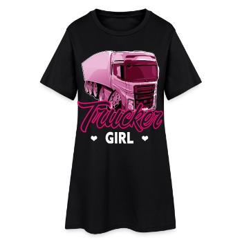 Trucker girl - Women’s T-Shirt Dress - black - Front