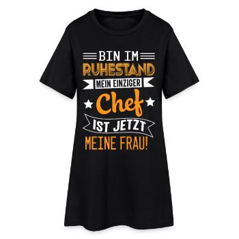 Rente Pension Ruhestand Rentner 2021 - Frauen T-Shirt-Kleid - Schwarz - Vorne