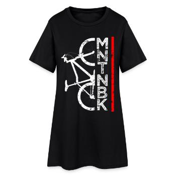 Idée cadeau vélo VTT - Robe T-shirt Femme - noir - Devant