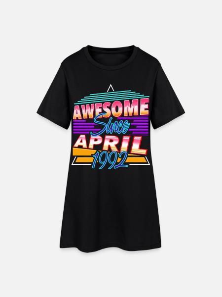 April 1992 - Frauen T-Shirt-Kleid - Schwarz