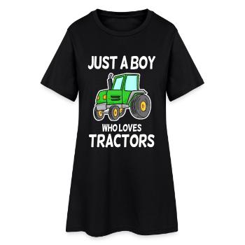 Tractor love tractors saying - Women’s T-Shirt Dress - black - Front