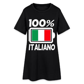 Italien Italiener - Frauen T-Shirt-Kleid - Schwarz - Vorne