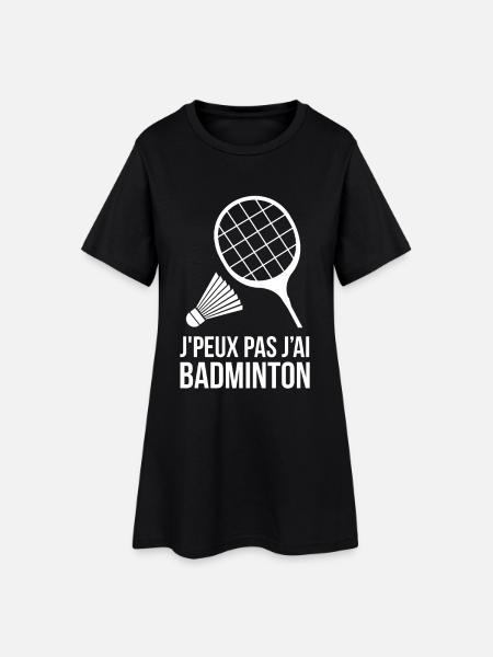 Badminton - Frauen T-Shirt-Kleid - Schwarz