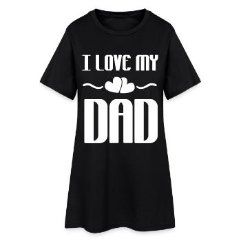 J'aime mon père - Robe T-shirt Femme - noir - Devant