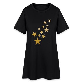 Modèles d’étoiles - Robe T-shirt Femme - noir - Devant