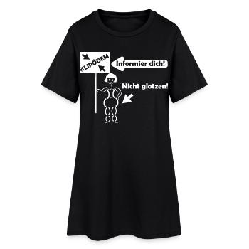 Lipödem Kämpferin - Frauen T-Shirt-Kleid - Schwarz - Vorne