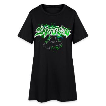 Skater Graffiti - Robe T-shirt Femme - noir - Devant