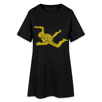 Nuage de mots pour le parachutisme - Robe T-shirt Femme - noir - Devant