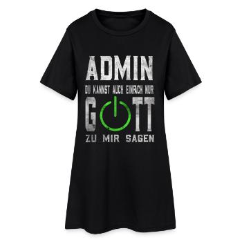 Admin Gott lustiges Administratoren Geschenk - Frauen T-Shirt-Kleid - Schwarz - Vorne