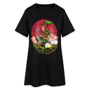 ramen dragon - Robe T-shirt Femme - noir - Devant