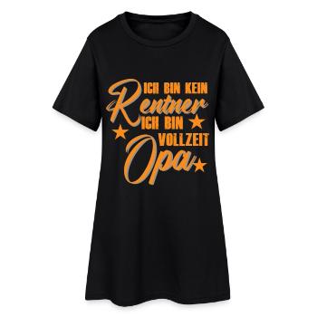 Vollzeit Opa Rentner Spruch - Frauen T-Shirt-Kleid - Schwarz - Vorne