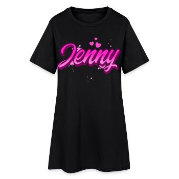 Jenny - Robe T-shirt Femme - noir - Devant